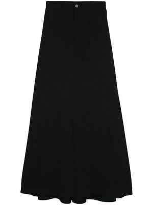 Balenciaga wool pleated maxi skirt - Black