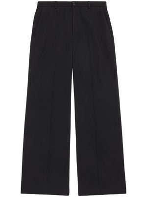 Balenciaga wool wide-leg trousers - Black