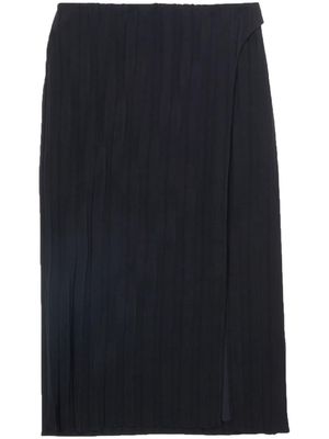 Balenciaga wrap pleated midi skirt - Black