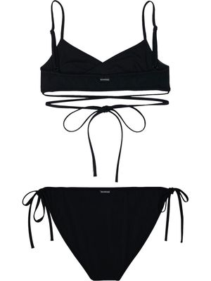 Balenciaga wrap-style bikini set - Black