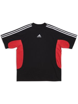 Balenciaga x adidas logo-embroidered short-sleeved T-shirt - Black
