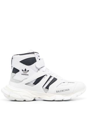 Balenciaga x Adidas overlapped-panel high-top sneakers - White