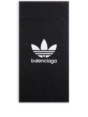 Balenciaga x adidas small logo-print towel - Black
