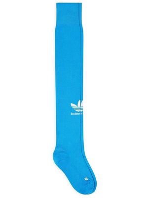 Balenciaga x adidas Soccer logo-intarsia socks - Blue