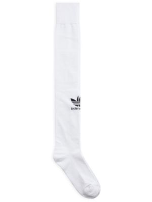 Balenciaga x adidas Soccer logo-intarsia socks - White