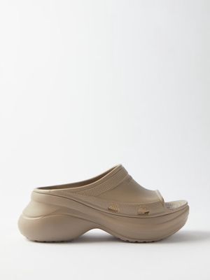 Balenciaga - X Crocs Rubber Slides - Womens - Brown