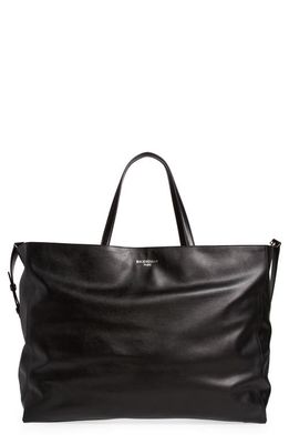 Balenciaga X-Large Passenger Carry All Calfskin Leather Tote in Black