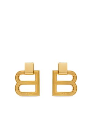 Balenciaga XL logo earrings - Gold