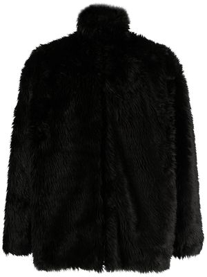 Balenciaga zip-up faux-fur jacket - Black