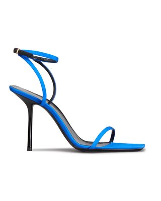 Baliqua Bicolor Silk Ankle-Strap Sandals