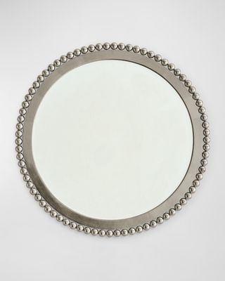 Ball Bearing Silver Leaf Mirror, 26" Round
