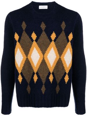 Ballantyne argyle intarsia-knit jumper - Blue