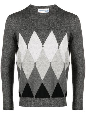 Ballantyne argyle-knit cashmere jumper - Grey