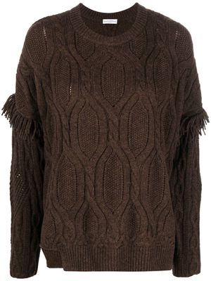 Ballantyne cable-knit jumper - Brown