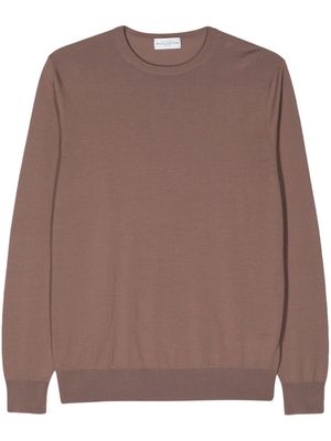 Ballantyne cotton crew-neck jumper - Brown