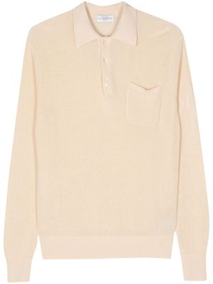 Ballantyne cotton long-sleeved polo shirt - Neutrals