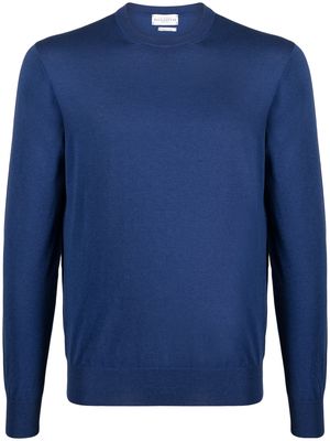 Ballantyne fine-knit crew-neck jumper - Blue