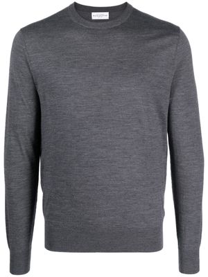 Ballantyne fine-knit wool jumper - Grey