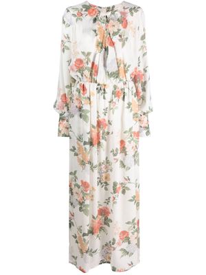 Ballantyne floral-print maxi dress - White