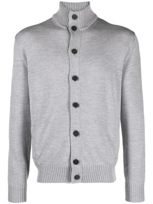 Ballantyne high-neck wool cardigan - Grey