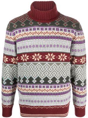 Ballantyne intarsia-knit wool jumper - Red