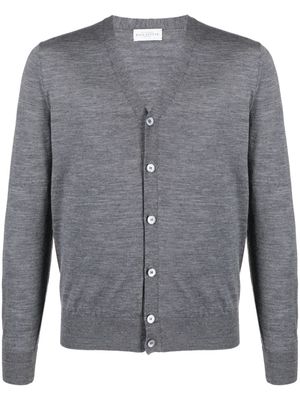 Ballantyne mélange-effect wool cardigan - Grey