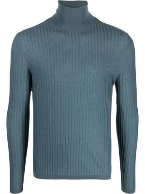 Ballantyne ribbed-knit roll neck sweatshirt - Blue