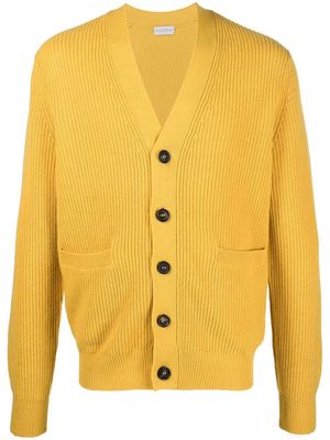 Ballantyne ribbed-knit wool cardigan - Yellow