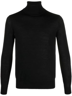 Ballantyne roll-neck fine-knit jumper - Black