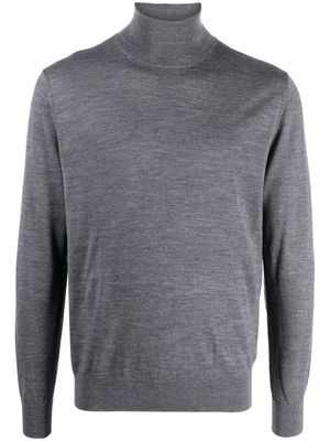 Ballantyne roll-neck fine-knit jumper - Grey