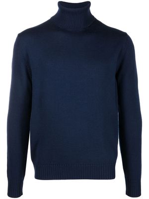 Ballantyne roll-neck wool jumper - Blue