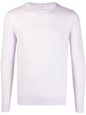 Ballantyne round-neck cotton cardigan - Purple