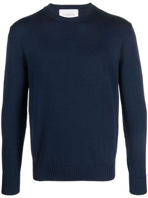 Ballantyne round-neck wool jumper - Blue