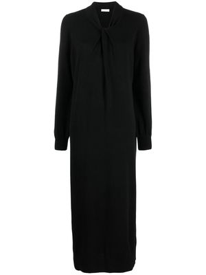 Ballantyne ruched long-sleeved maxi dress - Black