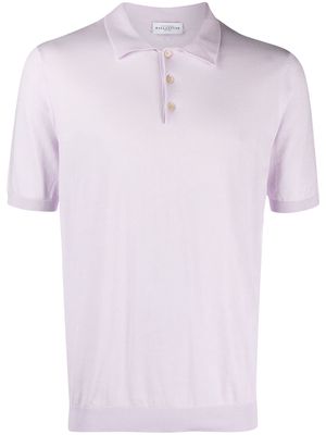 Ballantyne short-sleeve cotton polo shirt - Purple