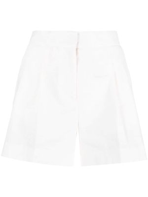Ballantyne tailored cotton-linen short shorts - White
