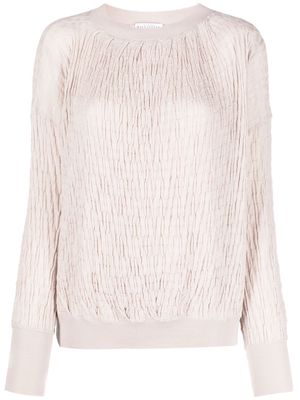 Ballantyne textured-knit wool jumper - Pink