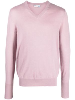 Ballantyne V-neck cashmere jumper - Pink