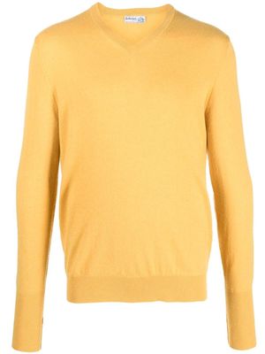 Ballantyne V-neck cashmere jumper - Yellow