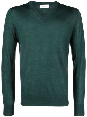 Ballantyne V-neck wool cardigan - Green