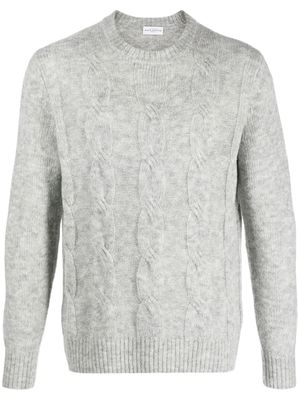 Ballantyne wool-blend cable-knit jumper - Grey