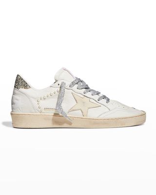 Ballstar Pearly Leather Glitter Sneakers