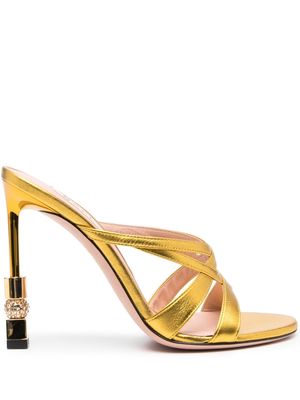 Bally 120mm open-toe mules - Gold