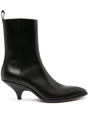 Bally 18mm pointed-toe leather boots - Black