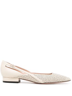 Bally 20mm leather perforated-design pumps - Neutrals
