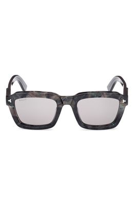 Bally 52mm Rectangular Sunglasses in Black/Other /Smoke