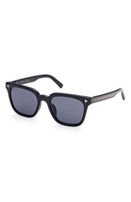 Bally 54mm Square Sunglasses in Shiny Black /Smoke