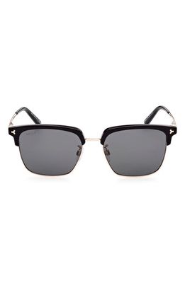 Bally 55mm Square Sunglasses in Black/Other /Smoke