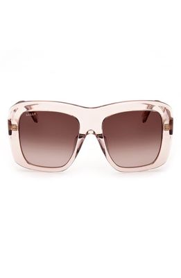 Bally 55mm Square Sunglasses in Shiny Pink /Gradient Brown