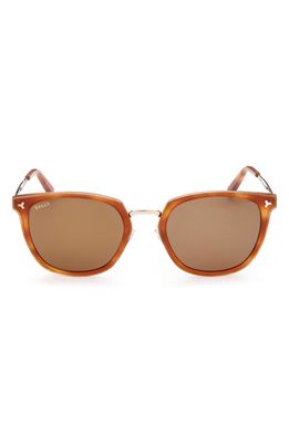 Bally 56mm Round Sunglasses in Blonde Havana /Brown